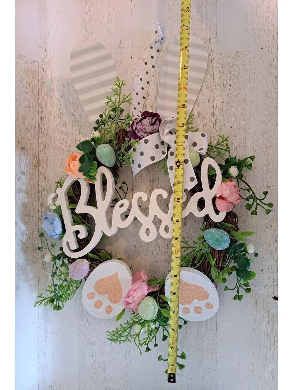 Easter Bunny Blessed Wreath Spring Egg Seasonal Floral